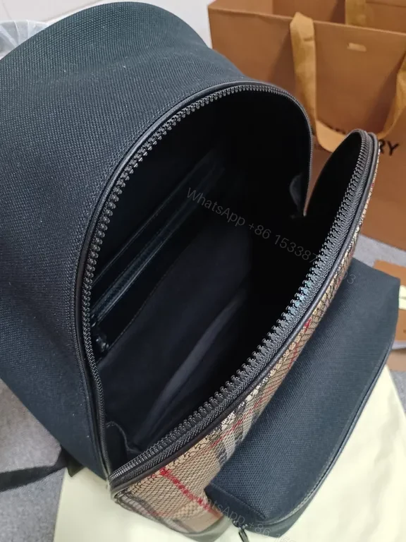 View 5 of Patterned Burberry Backpack: Elegant, Durable Everyday Carry