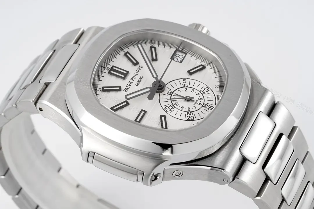 View 5 of Patek Philippe Silver Nautilus Chronograph Watch
