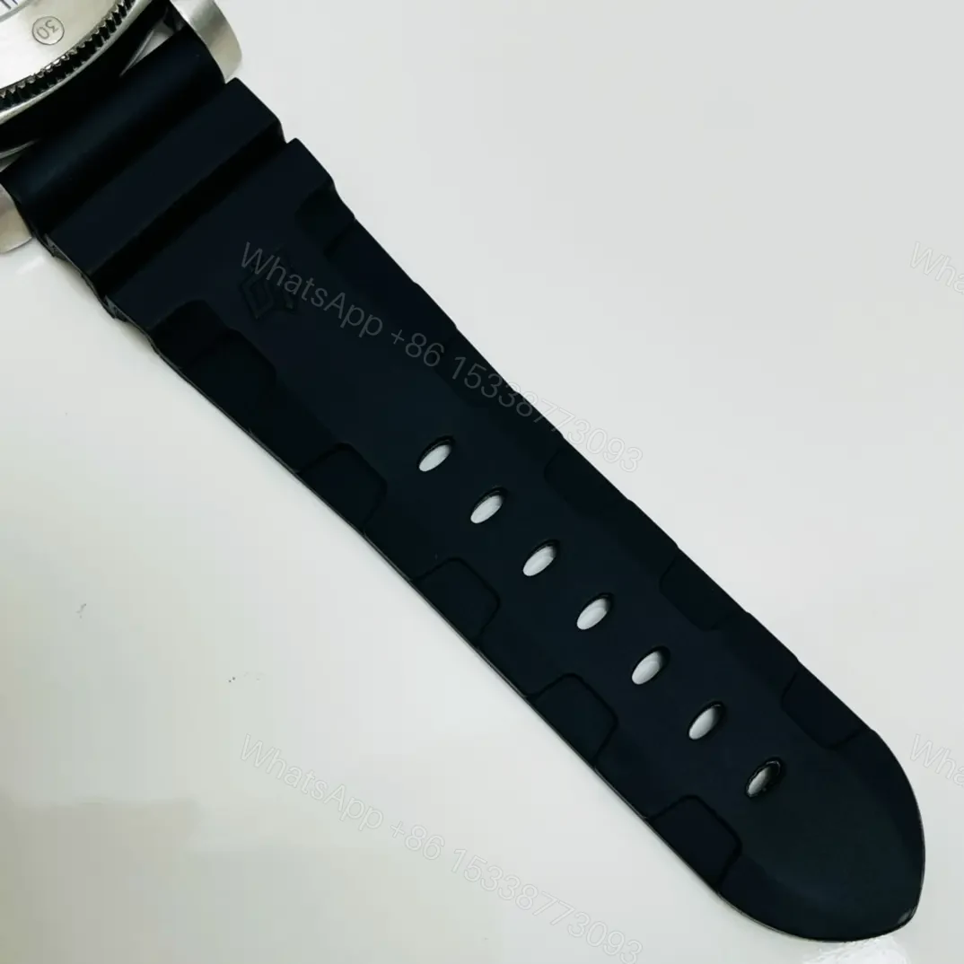 View 9 of V7 Factory PANERAI Submersible Automatic Watch – White Dial, 316L Stainless Steel Case, Black Rubber Strap, 48.5mm Diameter, Noble Style