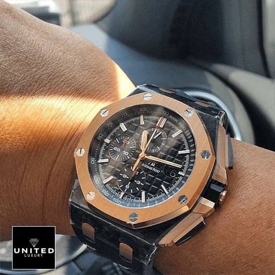 View 9 of Audemars Piguet Royal Oak Offshore 26406FR.00.002CA.01 Replica