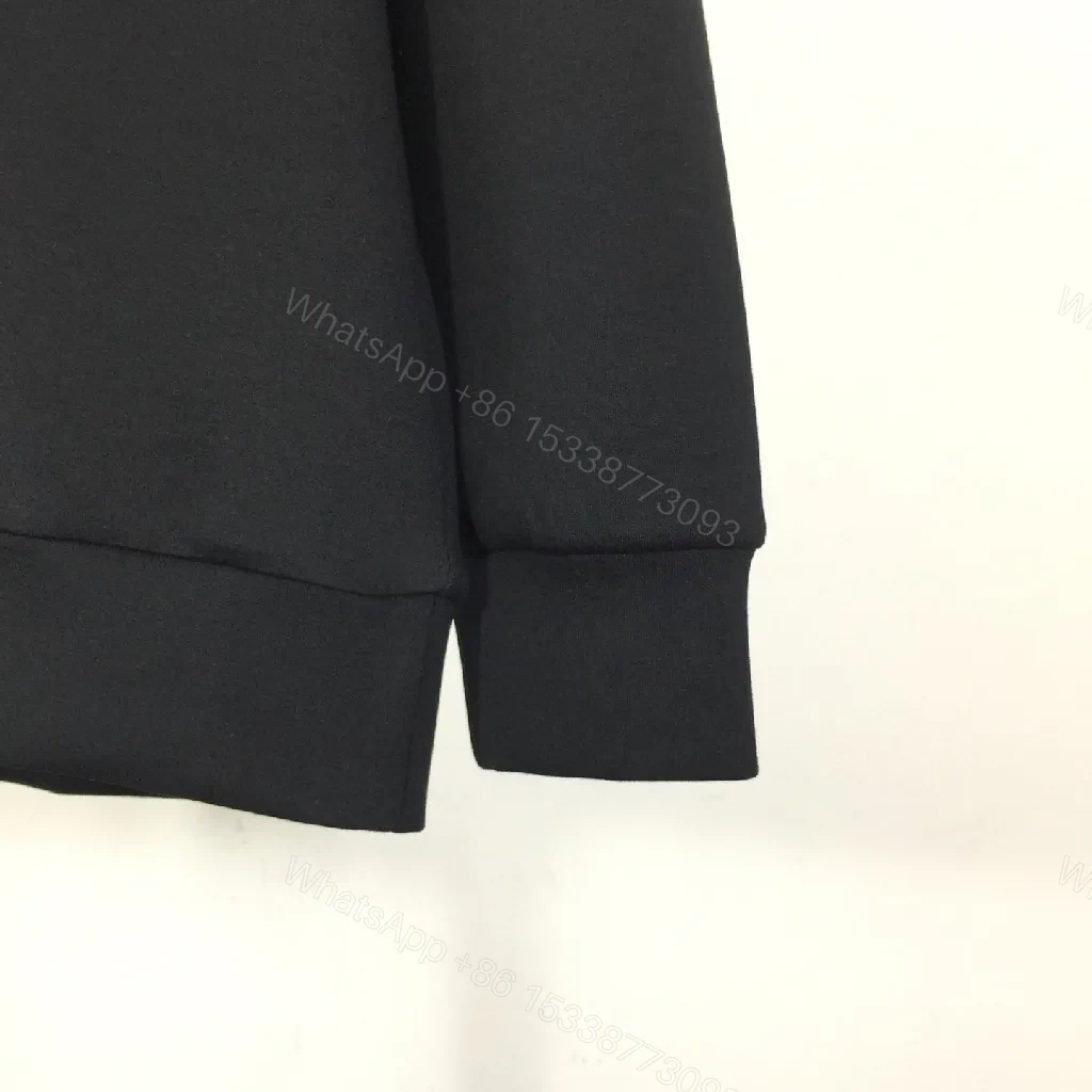 View 5 of Black Cotton-Blend Modern Logo Crewneck Sweatshirt with Crest Details