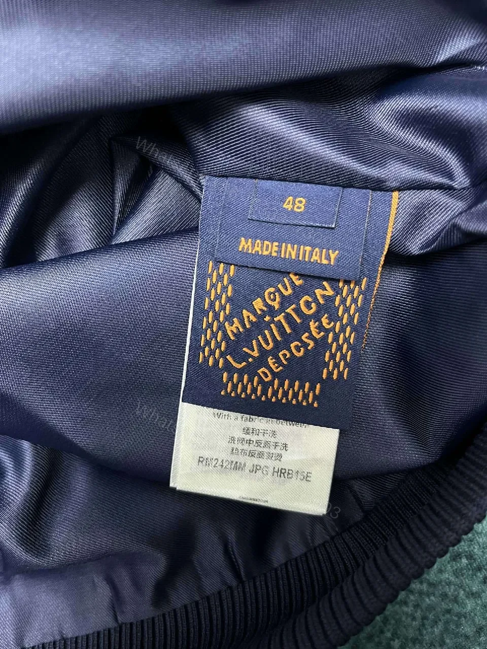 View 10 of Black Embroidered Satin-Texture Varsity Jacket, Luxe Streetwear