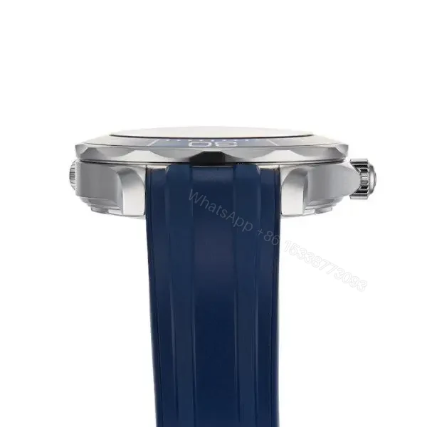 View 3 of Replica Omega Seamaster Men Automatic Blue Rubber Watch O21032422003001
