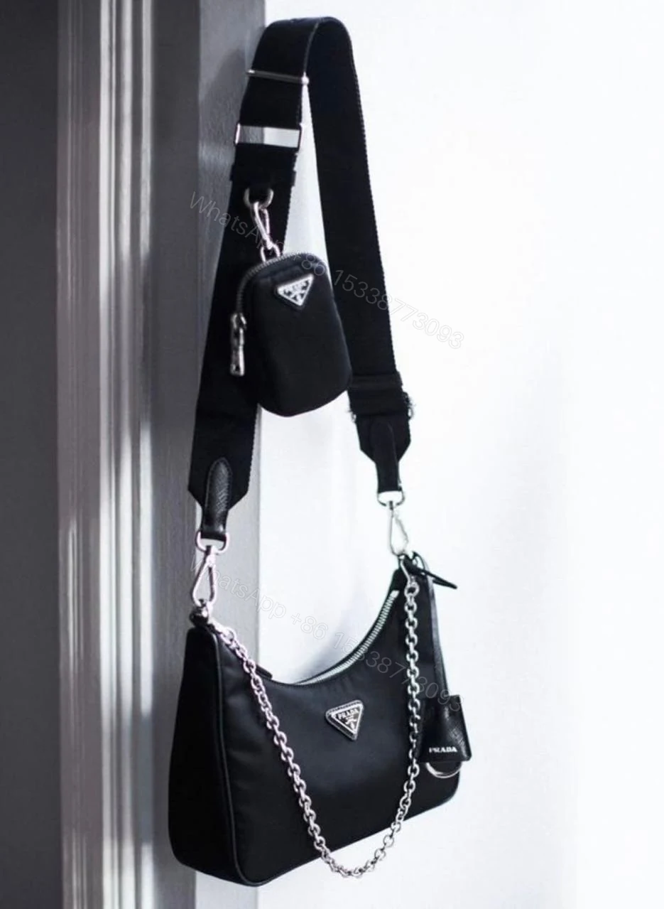View 9 of FIRST COPY PRADA RE-EDITION POCHETTE CROSSBODY BAG