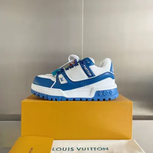 View 2 of LOUIS VUITTON LV TRAINER MAXI SNEAKERS IN BLUE AND WHITE – LSVT336
