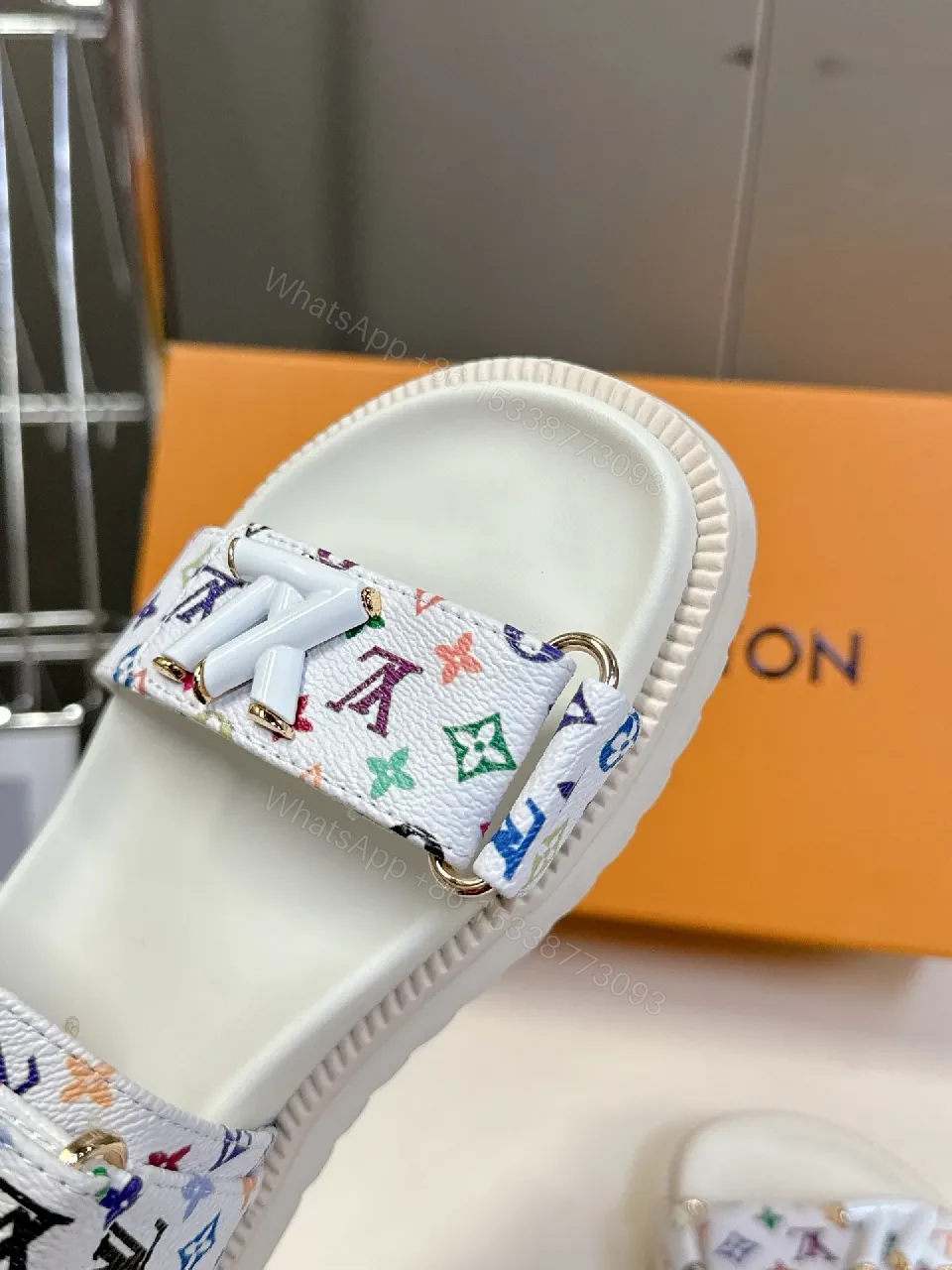 View 2 of Colorful Monogram Sandals with Comfort Fusion