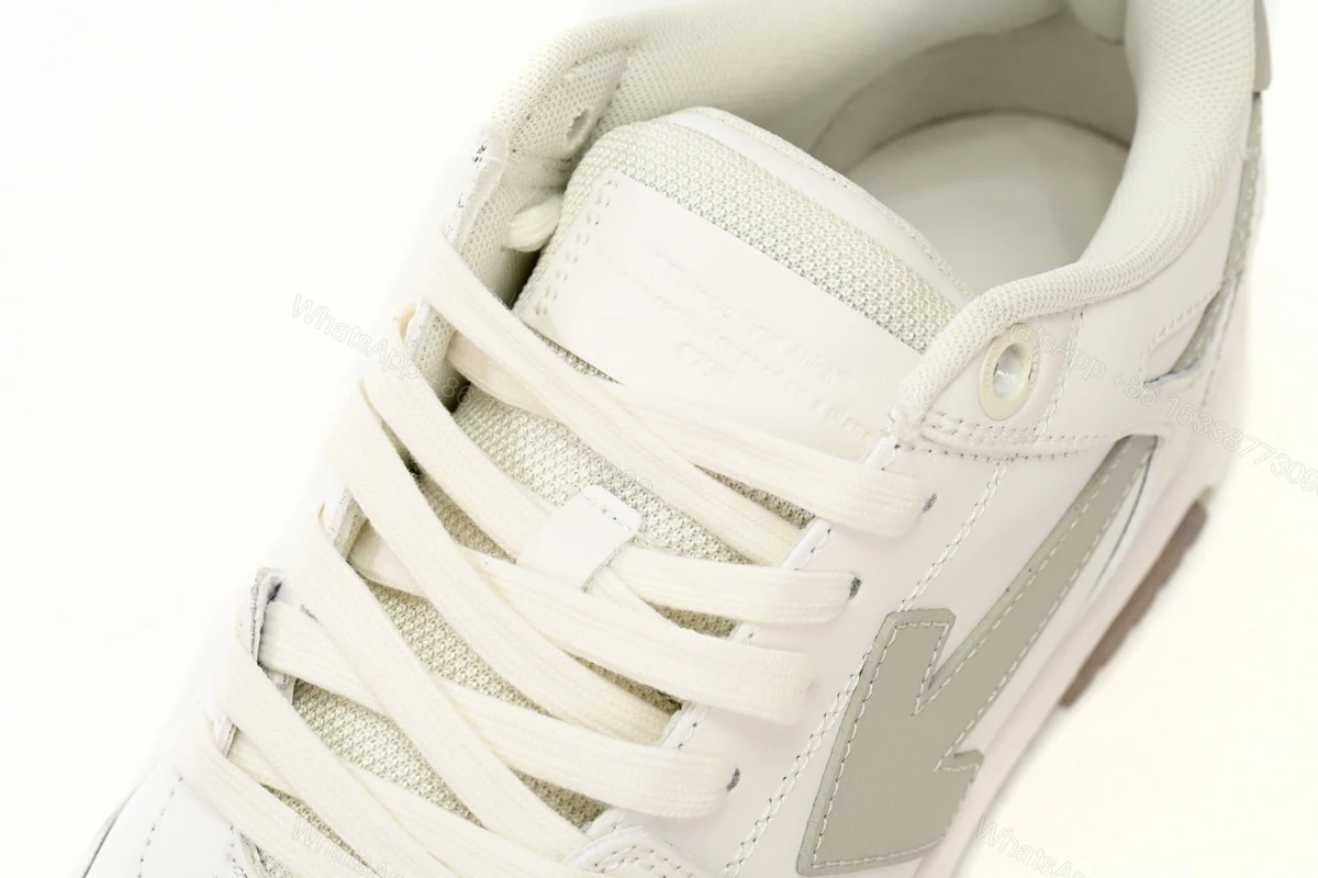 View 7 of OFF-WHITE Out Of Office "OOO" Low Tops White Grey 2021 OMIA189F21LEA0010161