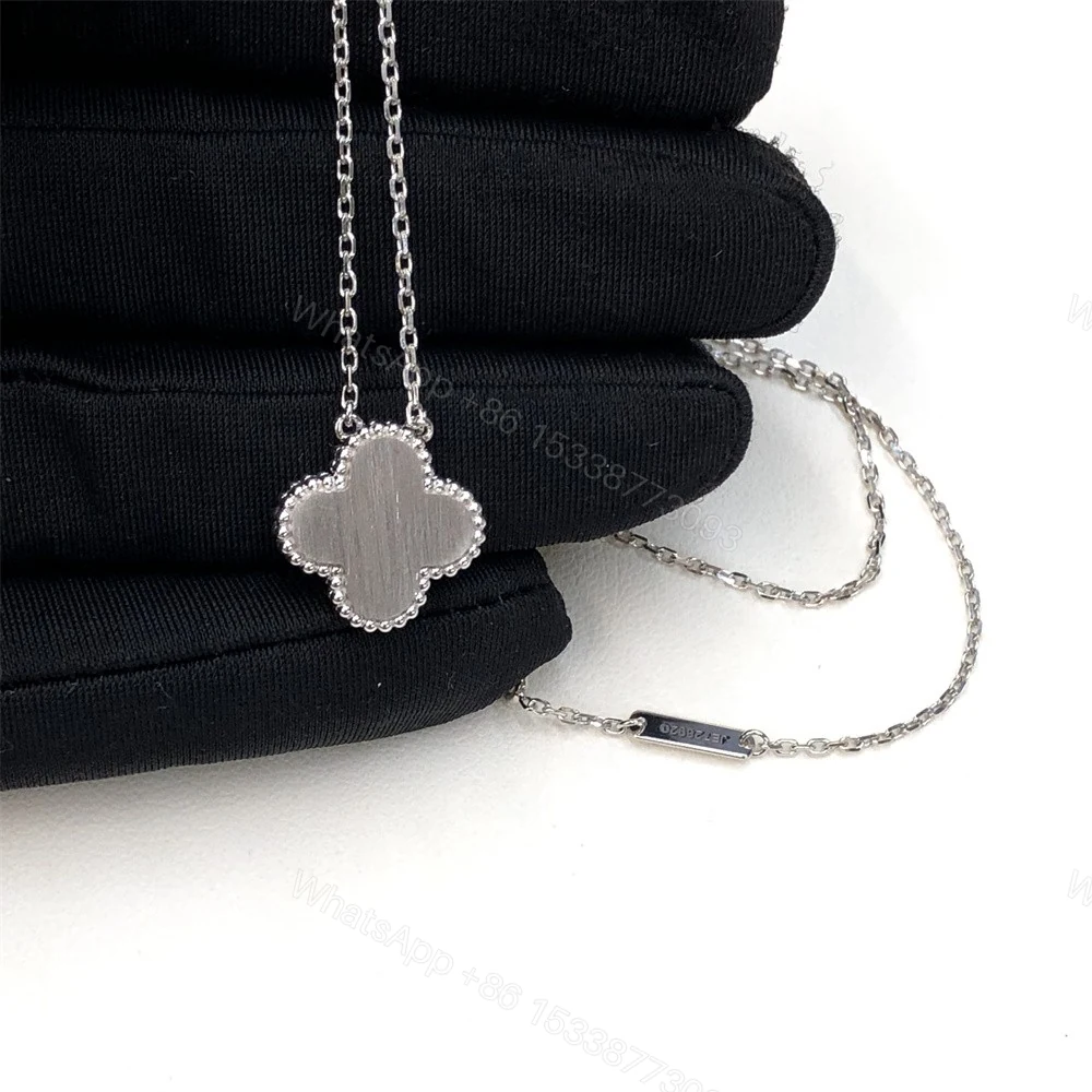 View 2 of VCA 2022 Holiday Alhambra Pendant Necklace Blue Sevres Porcelain