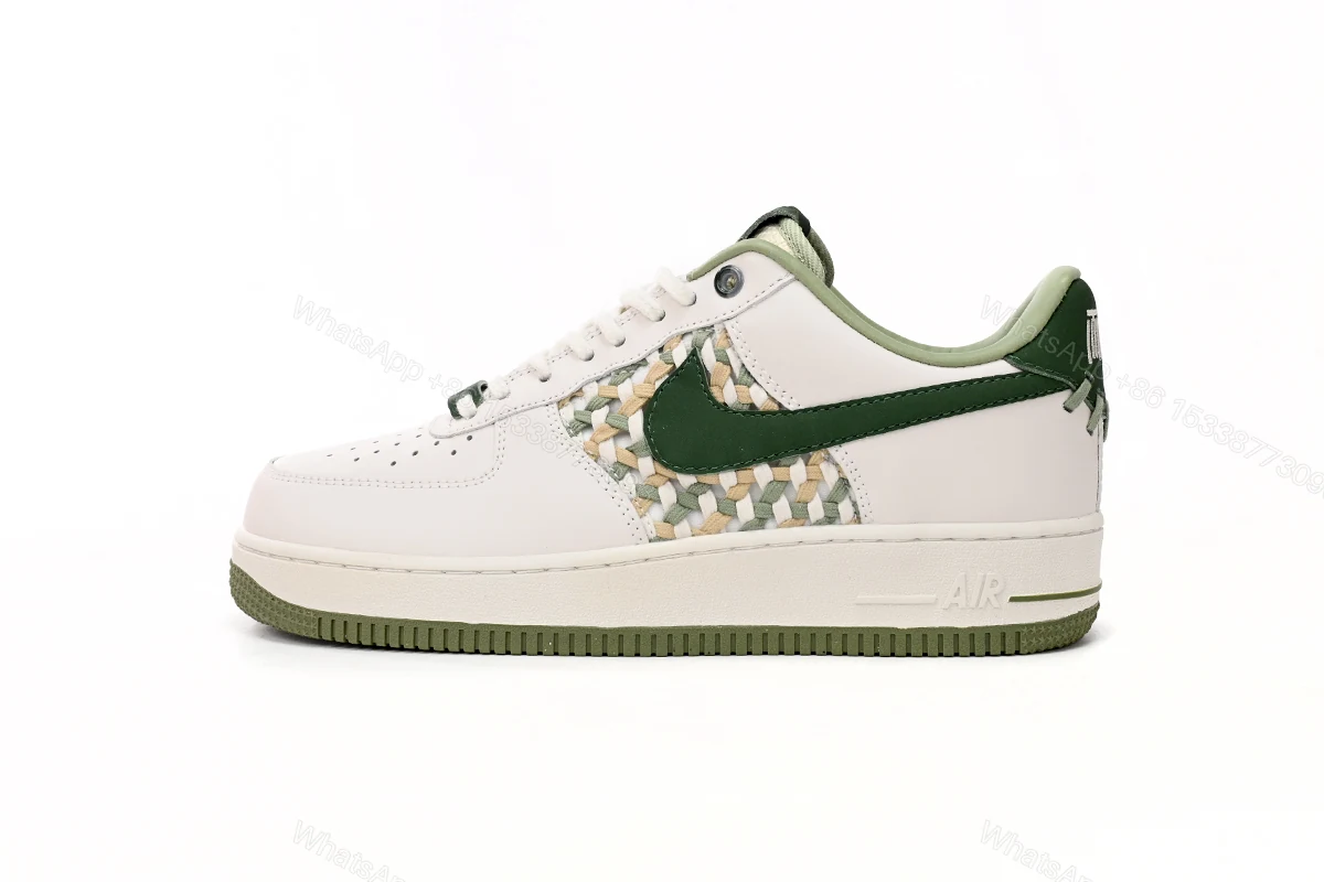 View 10 of Nike Air Force 1 Low '07 Premium NAI-KE Bamboo Weave Sail Gorge Green FN0369-100
