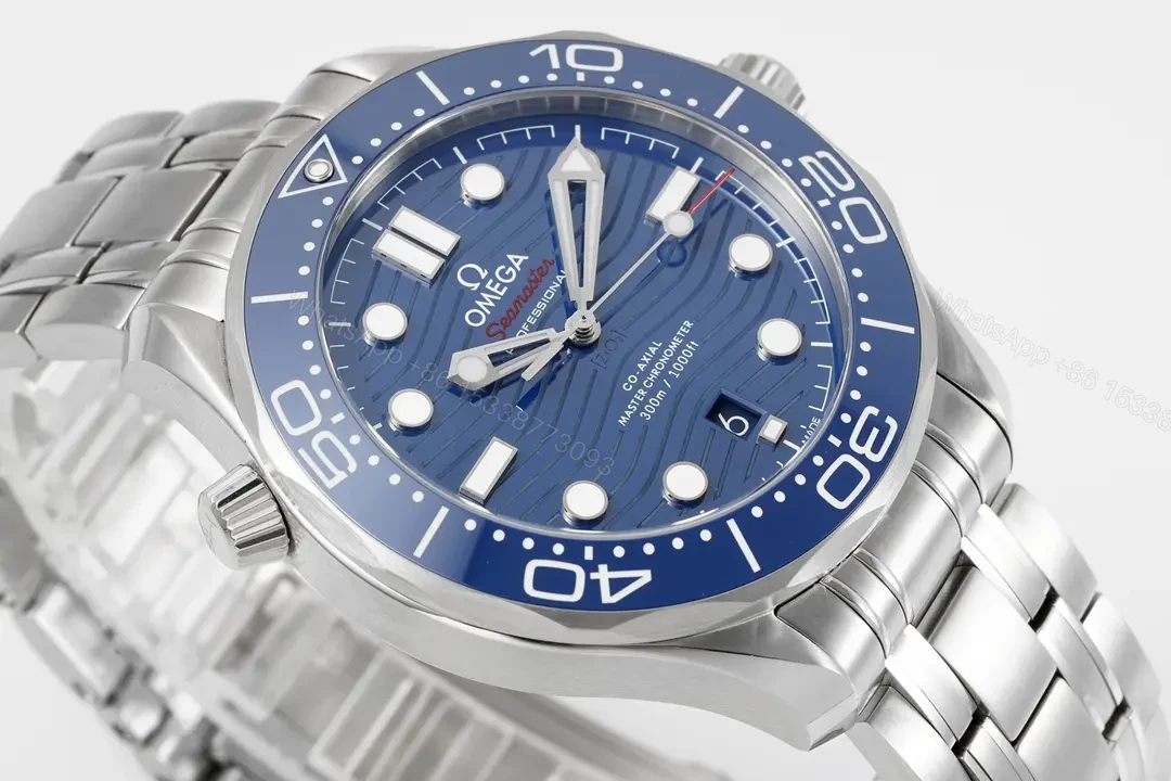 View 4 of Omega Seamaster 300M Blue Dial Ceramic Bezel Stainless Steel Watch 42MM