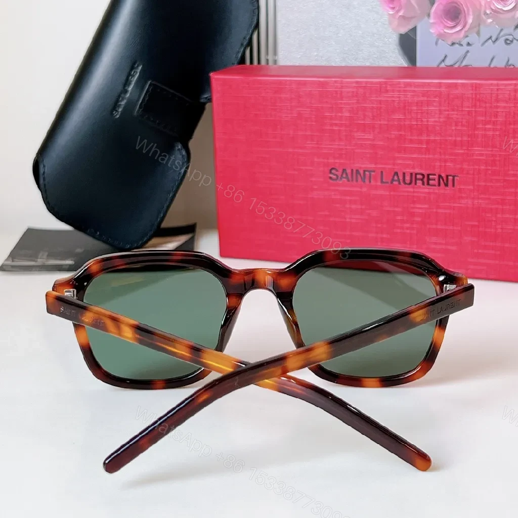View 3 of Bold Black Acetate Square Eyewear with Luxury Detailing