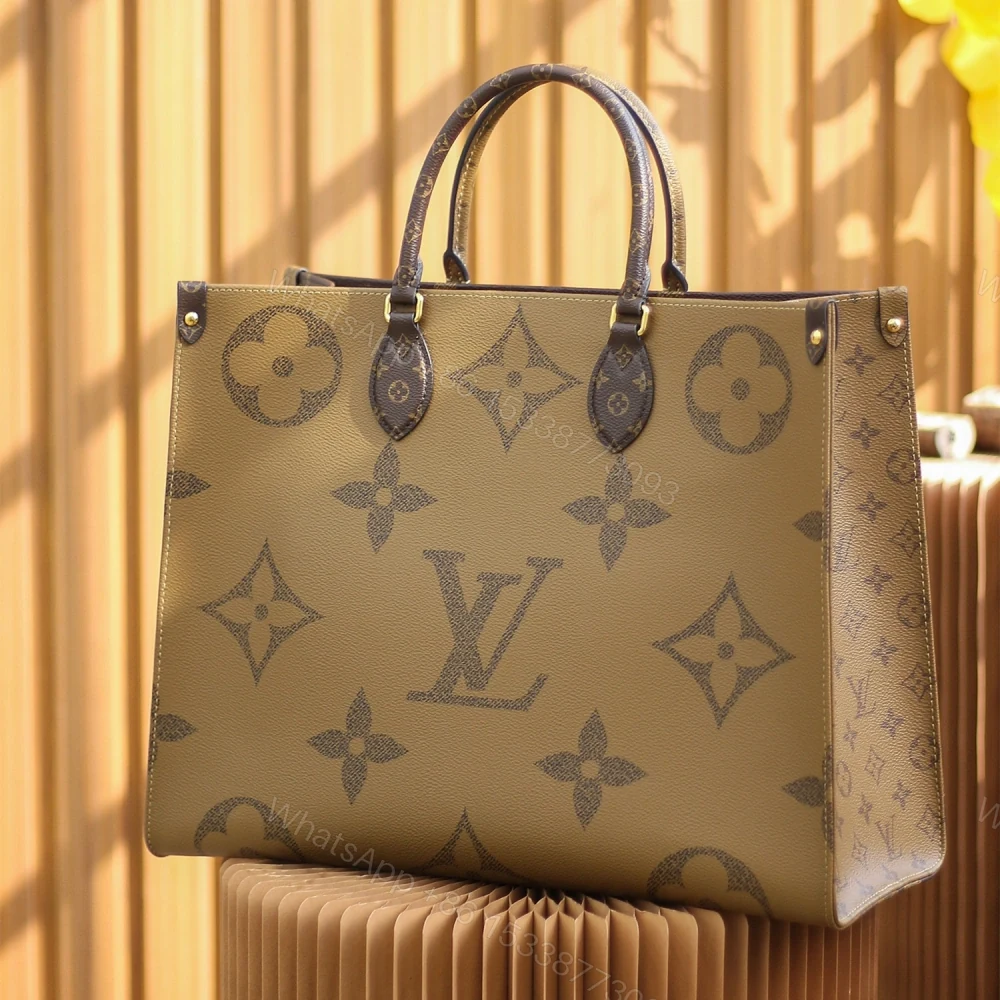 View 3 of 精仿LV女包Tote購物袋獨家定製雙拼老花免檢版大號