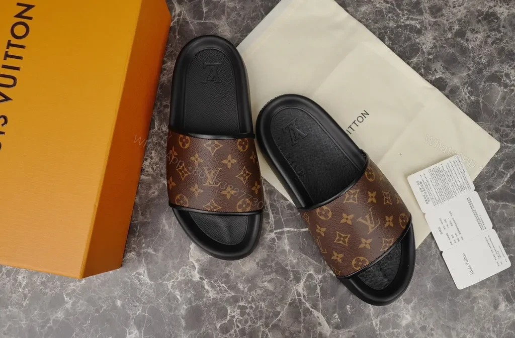 Monogram Luxe Sandals: PU Slide, LV-Inspired, All-Day Comfort — view 1