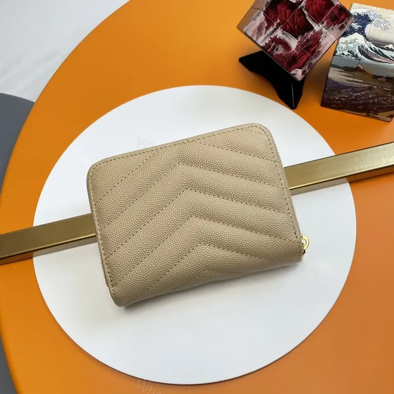 View 9 of Chic Quilted Wallet on a Chain with Gold Hardware