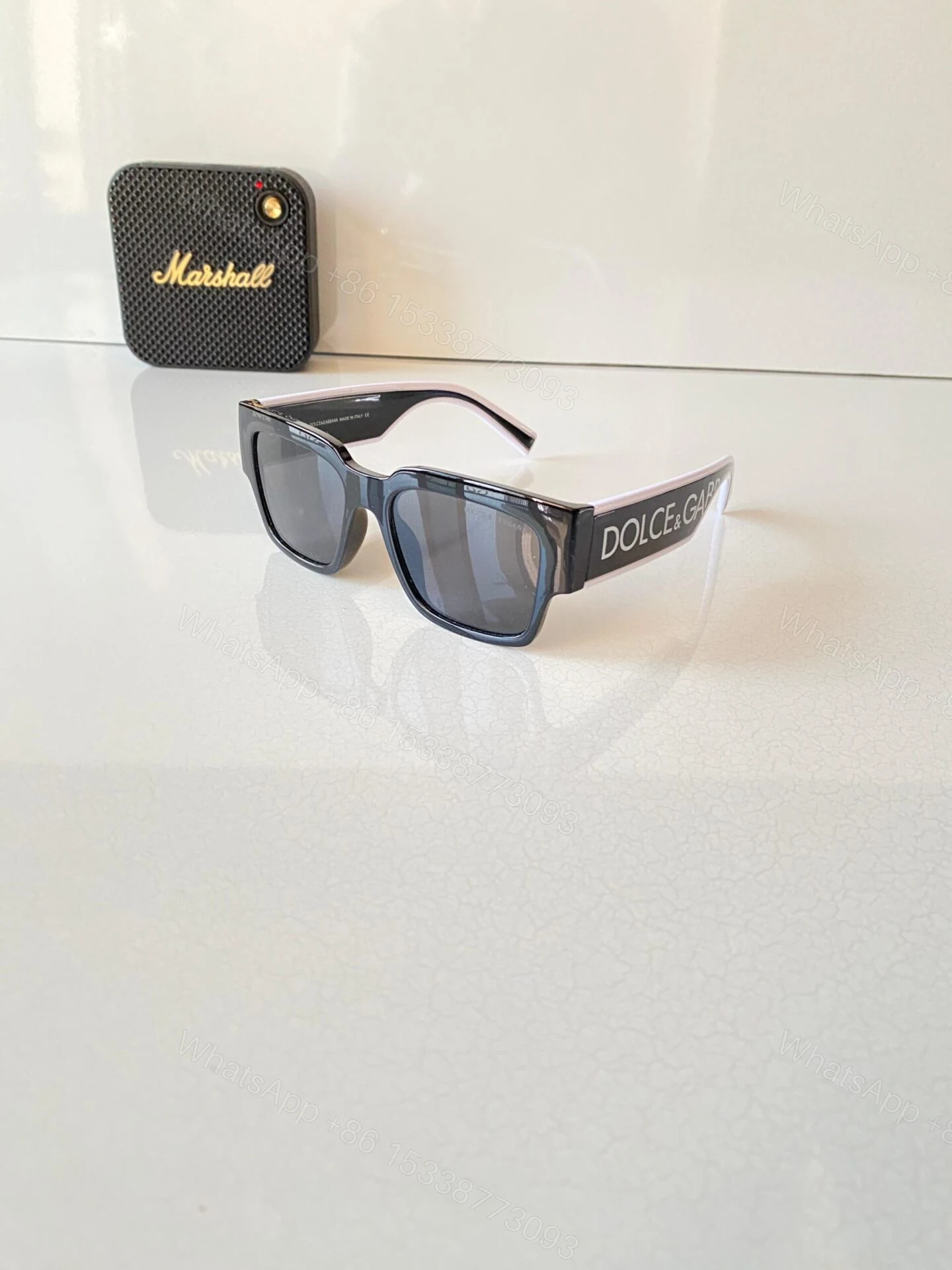 D&G Sunglasses Black-Grey Frame — view 1