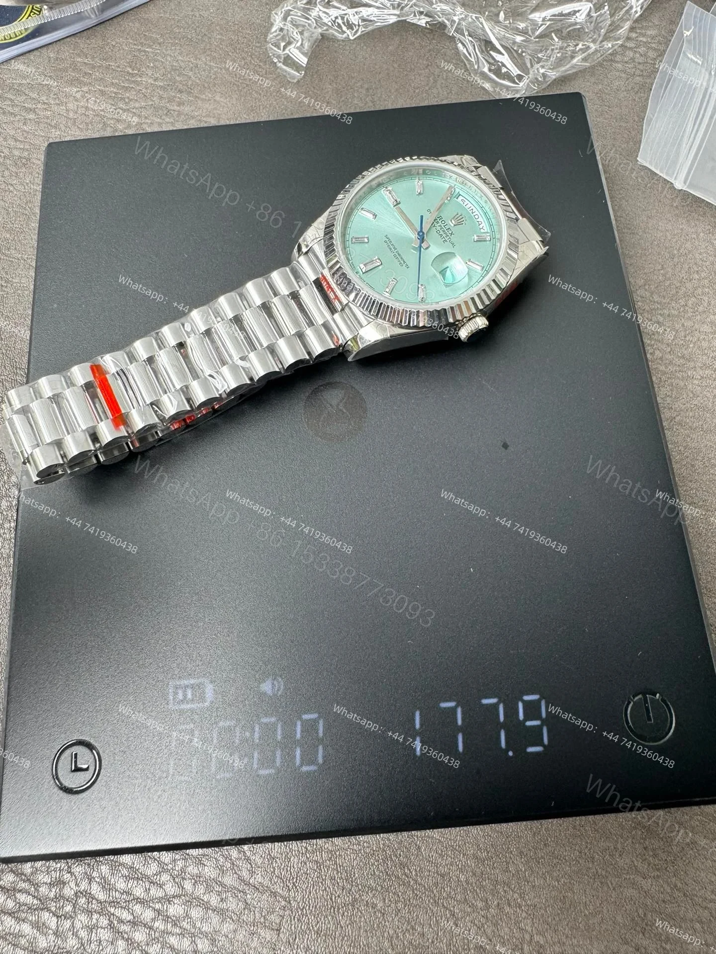View 10 of Rolex Day-Date m228236-0006 1:1 Replica Ice-Blue Dial 40MM 3255 Movement Presidential Bracelet Super Clone Watch