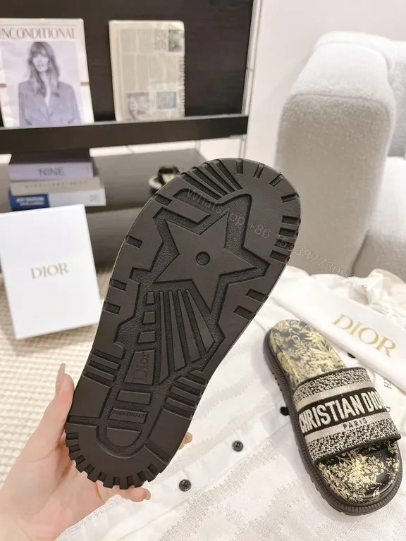 View 9 of Chic Dior-Inspired Slides: Luxe, Comfortable, Branded Footwear