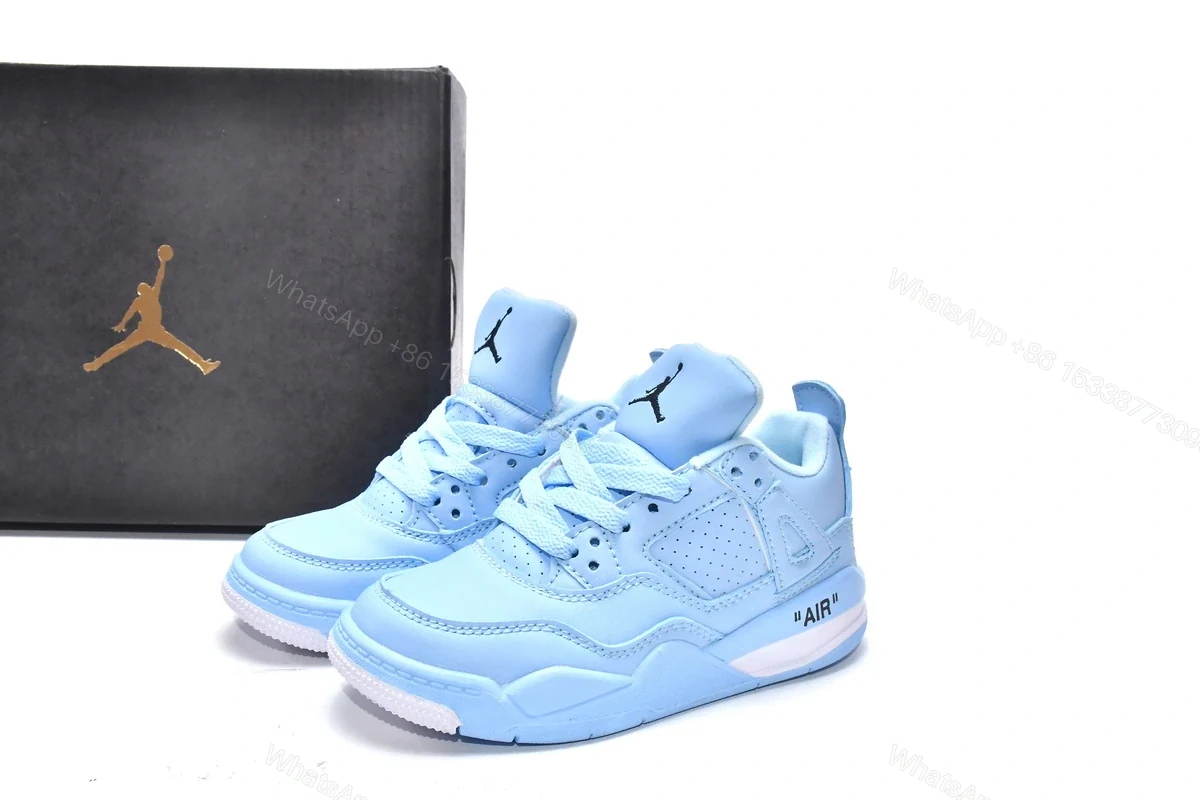 Jordan 4 Kids Shoes Retro Sky Blue CV9388-106 — view 2