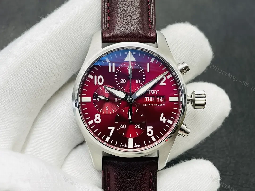 IWC Year Of The Tiger Chronograph Burgundy Dial Leather Strap Ultimate 41MM IWC-TIGER-CHR-BRG41 — view 1