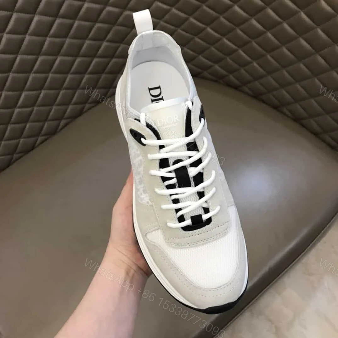 View 4 of DIOR B25 OBLIQUE WHITE SUEDE RUNNER – CD38