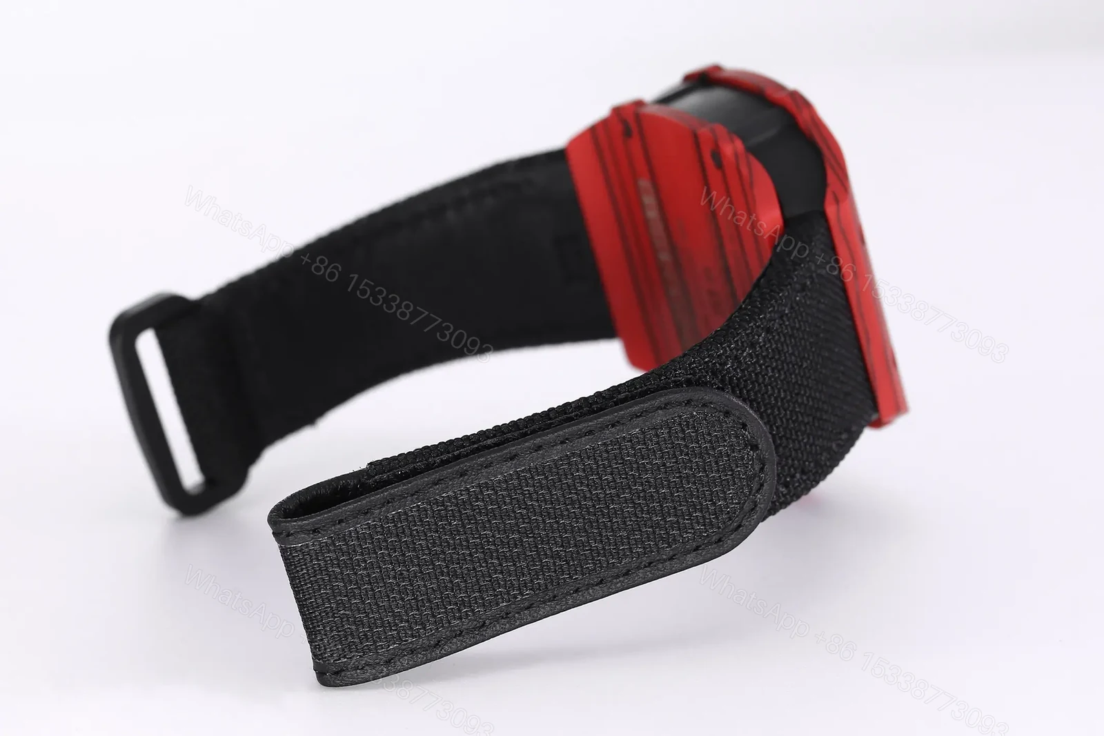 View 8 of KV Factory Richard Mille RM27-03 Ultra-Light Tourbillon Watch – Red Carbon Fiber Case, Black Strap, Spanish Matador Design