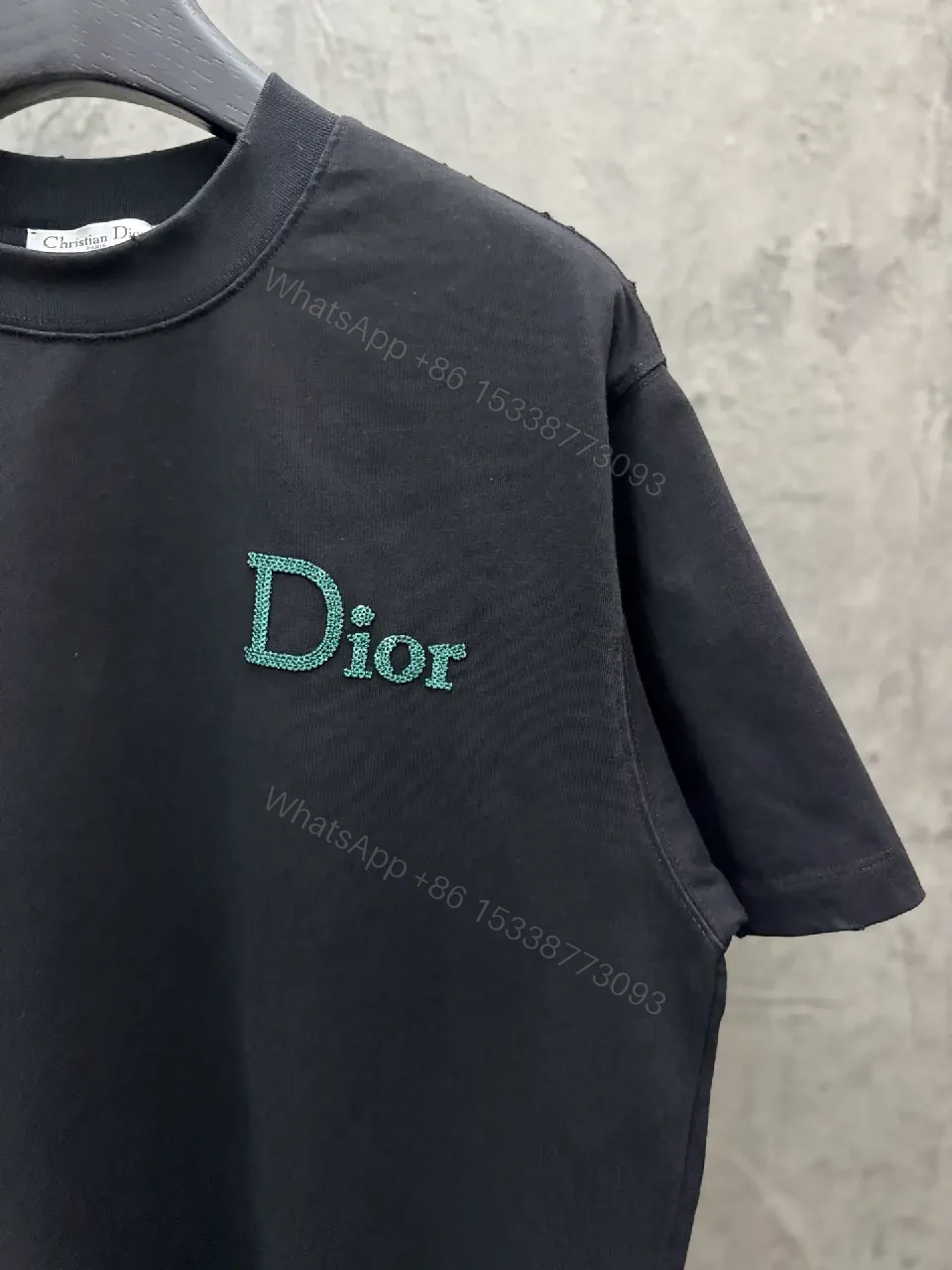 View 5 of Turquoise Logo Minimalist Tee – Soft-Cotton Luxury Shirt