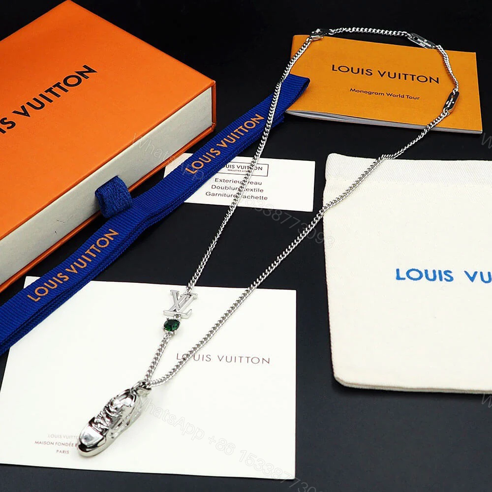 View 2 of LV Metal Zircon Necklaces