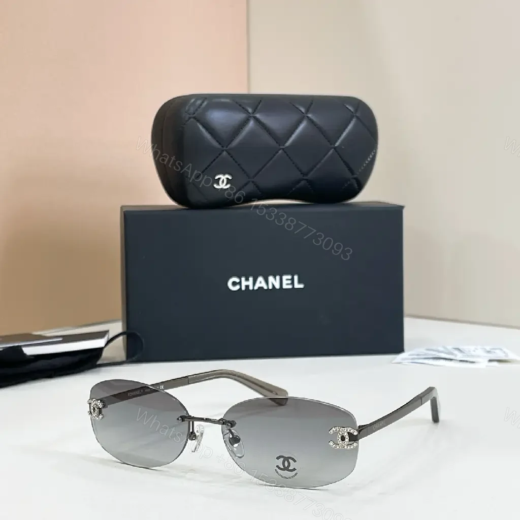 View 4 of Lux Shade Sunglasses: Quilted Alloy Frame, Rimless Style