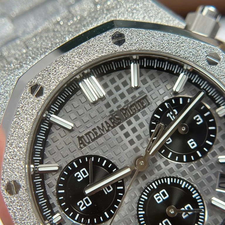 View 5 of Audemars Piguet Royal Oak Chronograph Frosted Gold 26240 Super Clone Gray Dial