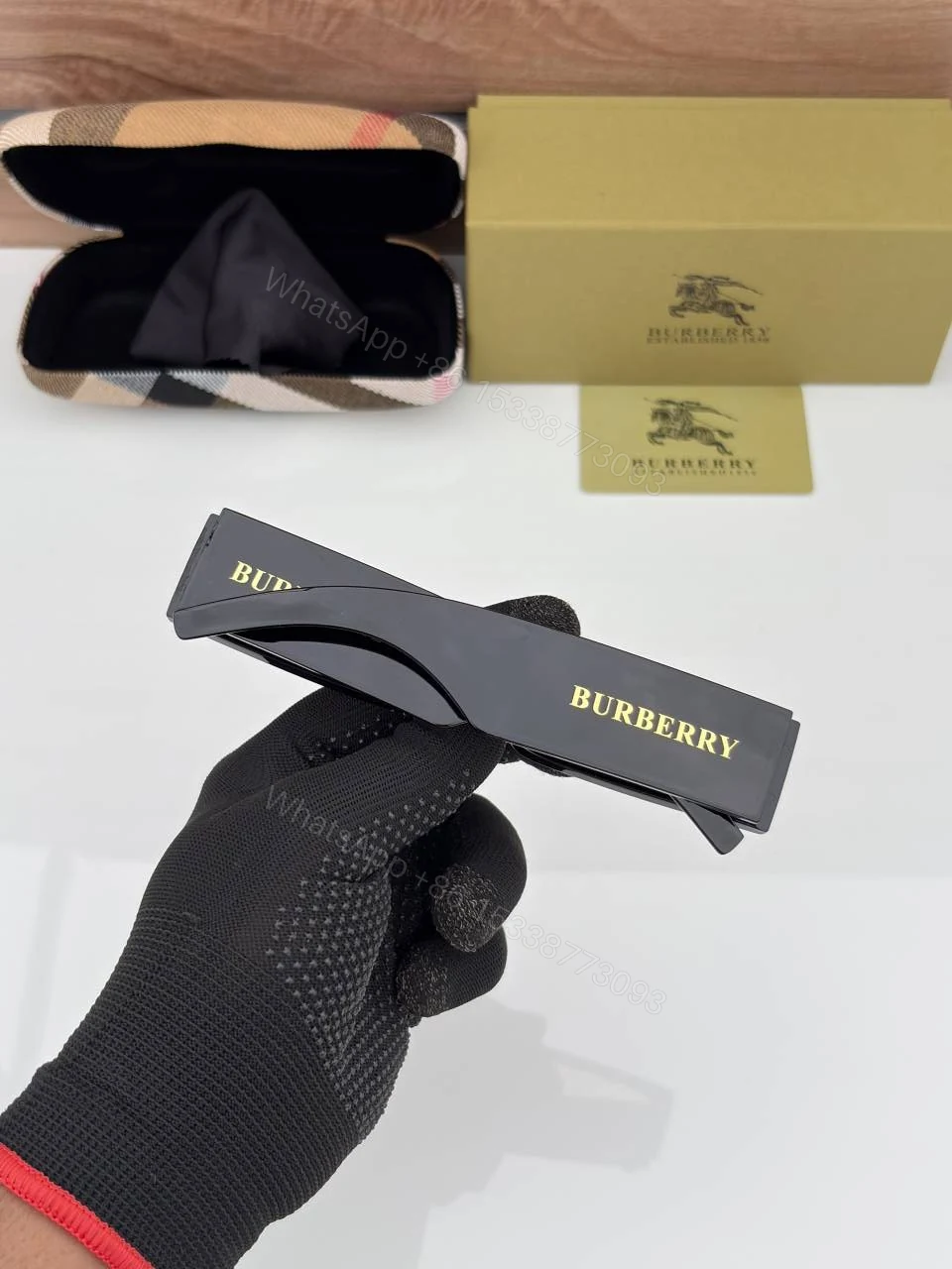 View 3 of First Copy Burberry 22033 Peach Shades Luxury Designer Sunglasses