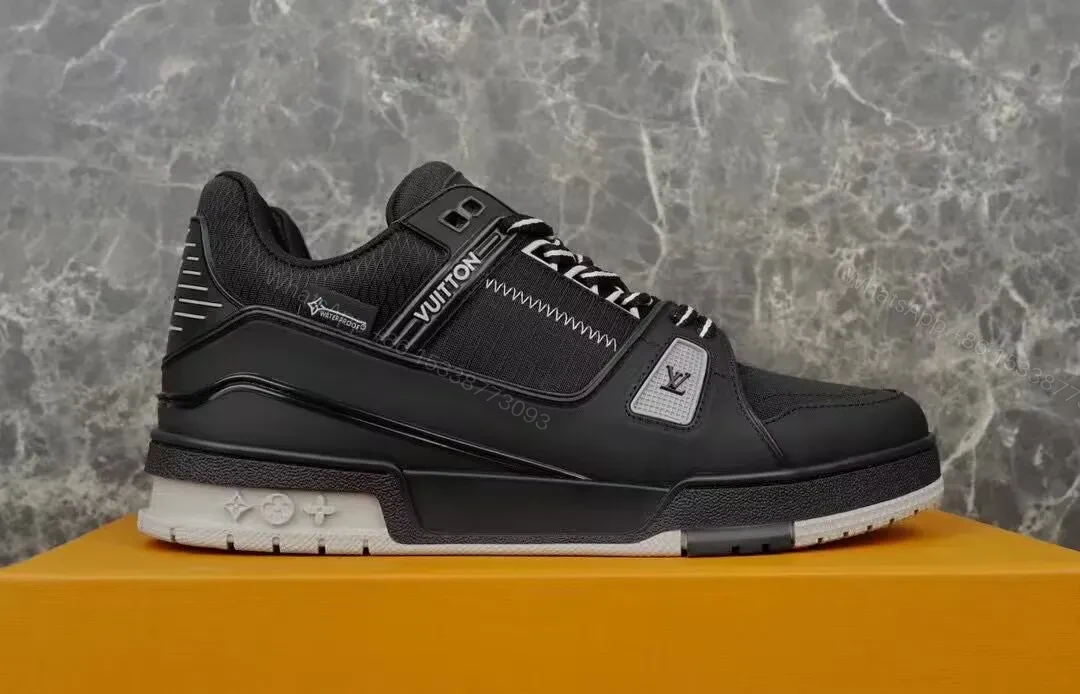 View 2 of Black Leather Modern Runner + Ultra Comfort Sneakers