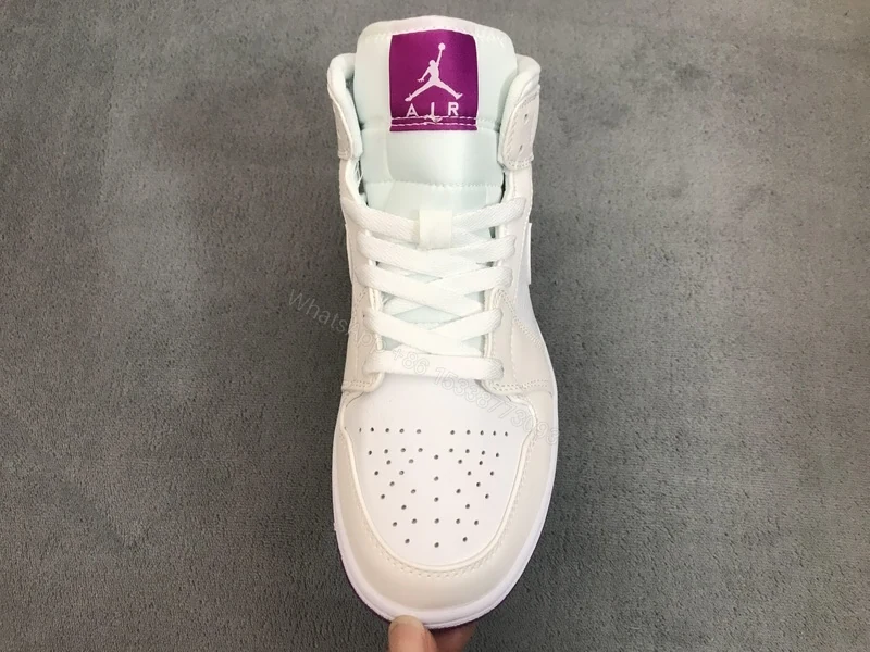 View 3 of Air Jordan 1 Mid SE White Fuchsia Blast 555112-100
