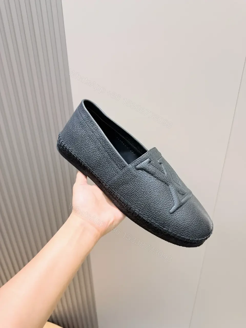 View 7 of Textured Leather Loafers: Subtle Monogram, Modern Comfort