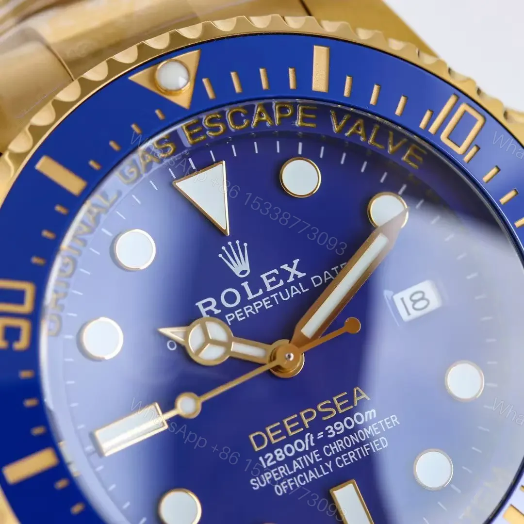 View 7 of Super Replica Rolex Deepsea Yellow Gold with Blue Dial 2024
