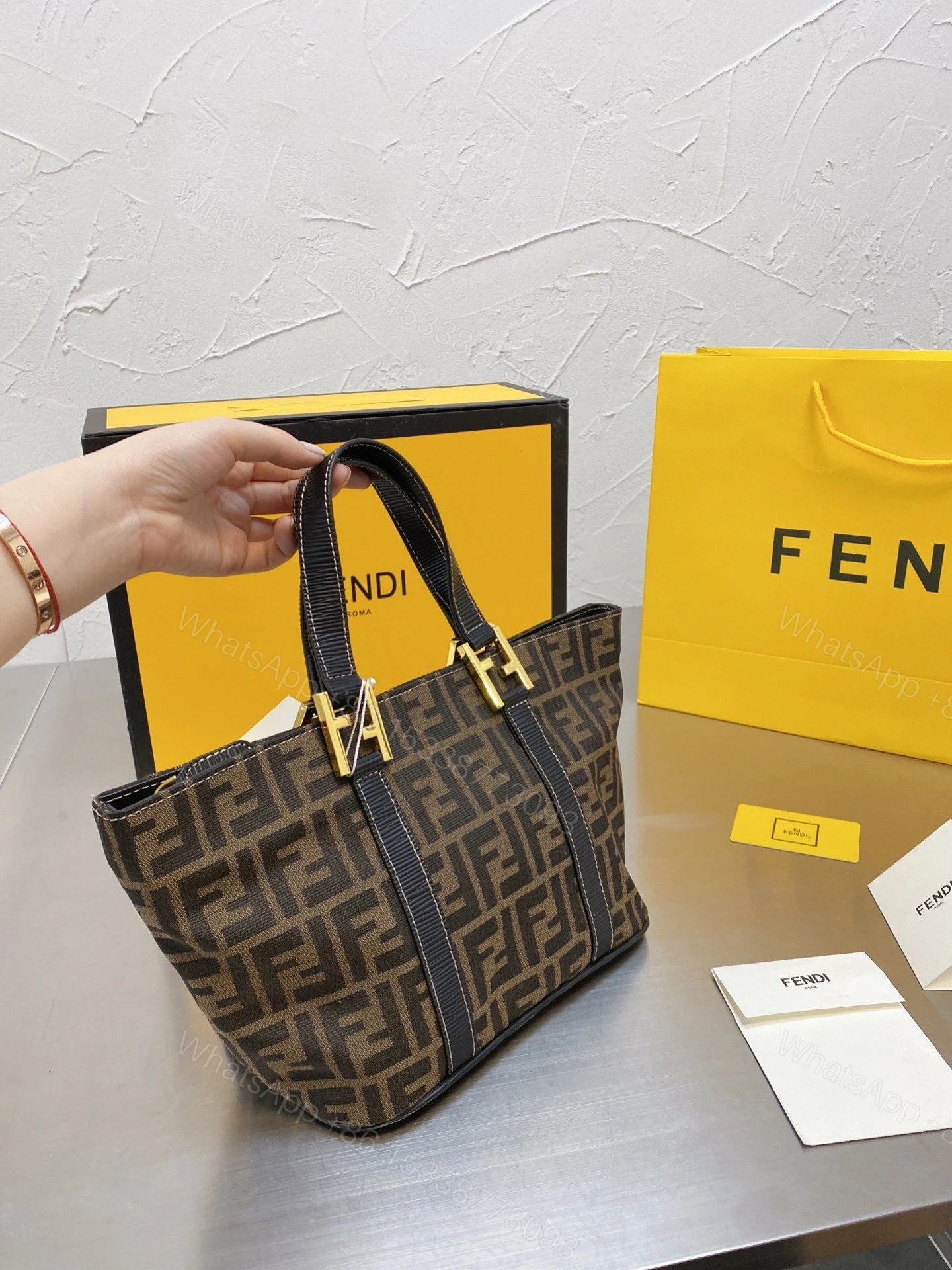 View 3 of Fendi Sunshine Large Shopper Bag