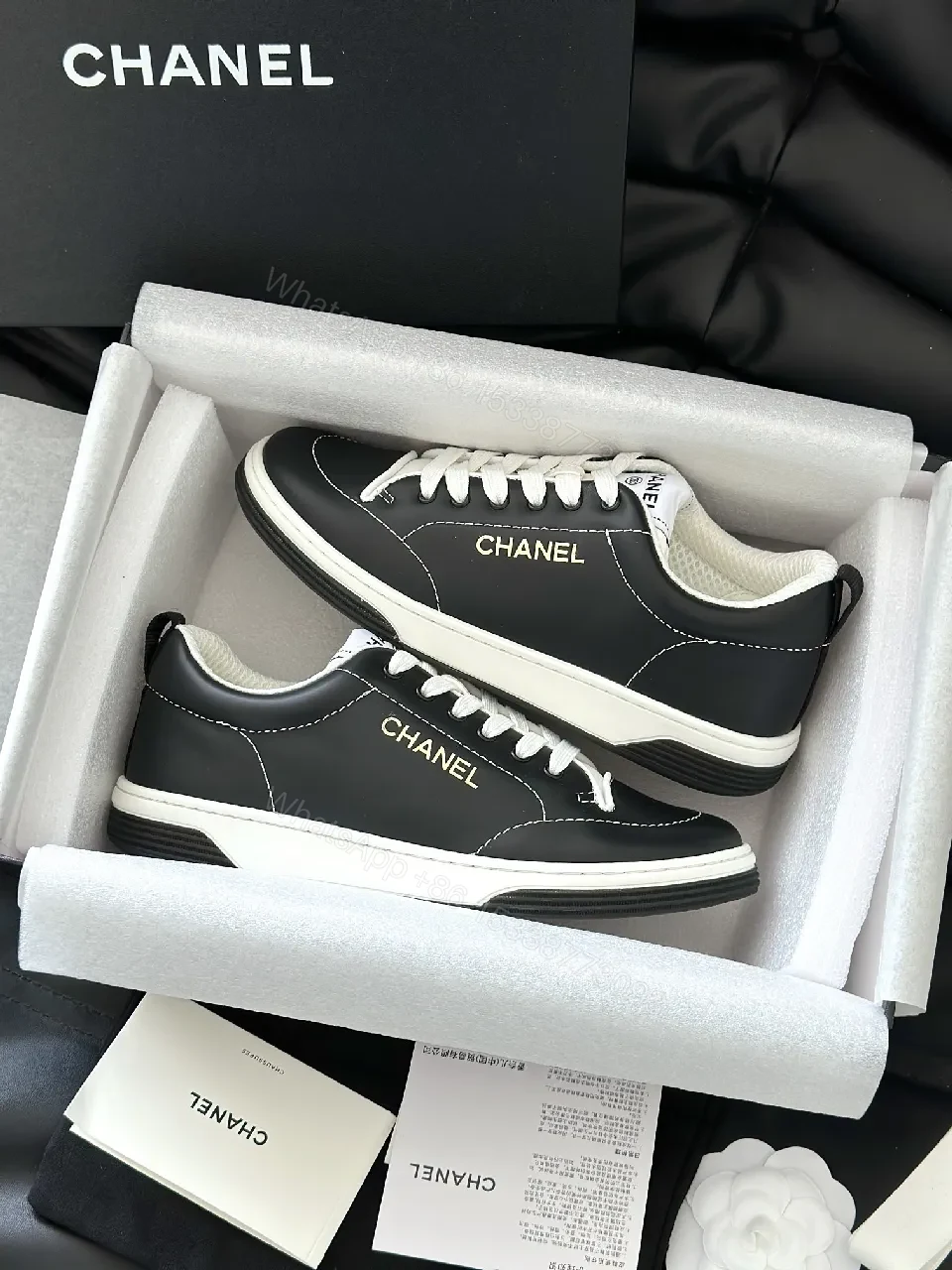View 9 of Black Leather Sneakers - Minimalist Luxury, Everyday Comfort