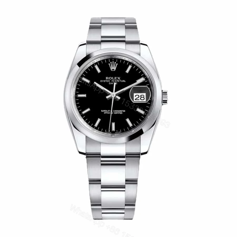 Rolex Datejust 115200-0004 Super Clone : Smooth Bezel Black Dial 36mm — view 1