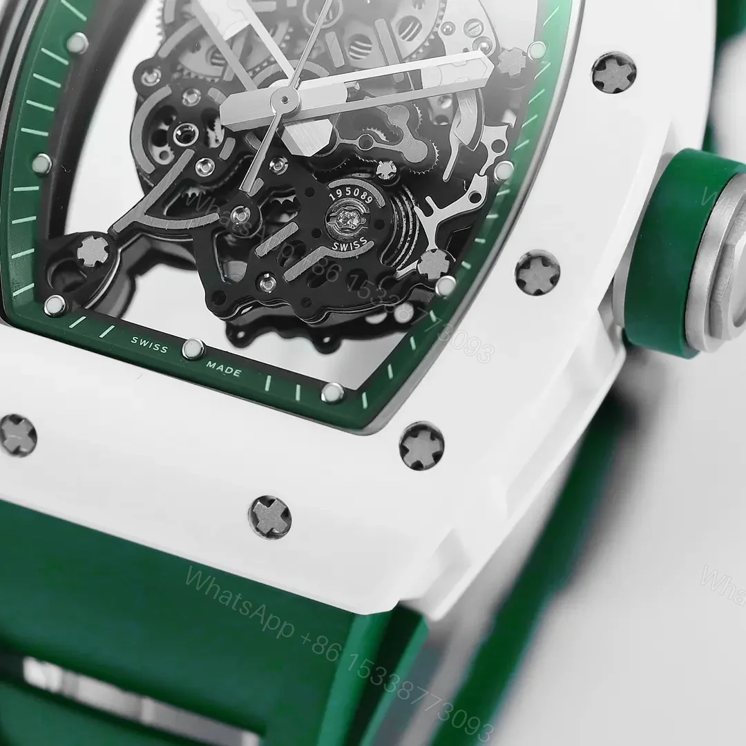 View 5 of KU+ KV-V5 White Ceramic Green Strap Watch