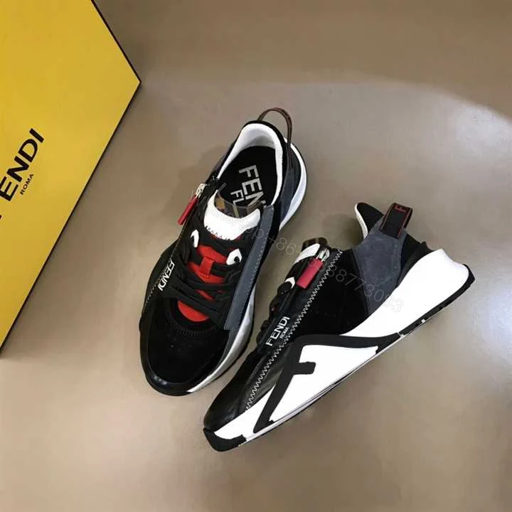 View 5 of FENDI CHUNKY LACE-UP TRAINERS BLACK – FD19