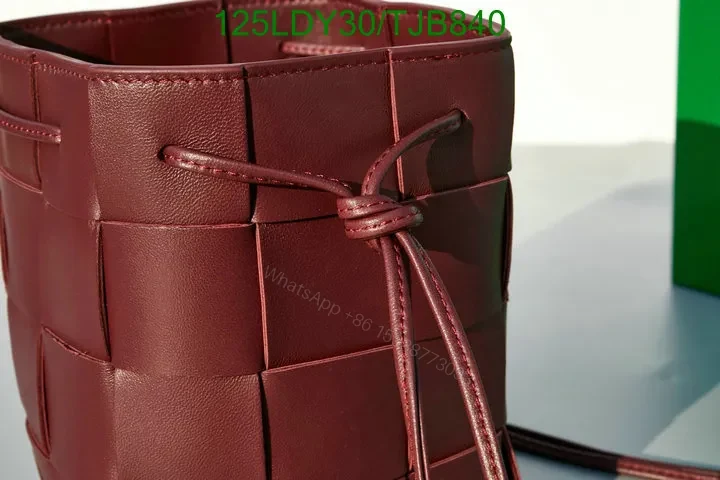 View 84 of Bottega Veneta Small Cross-Body Bucket Bag in Red BVF4722