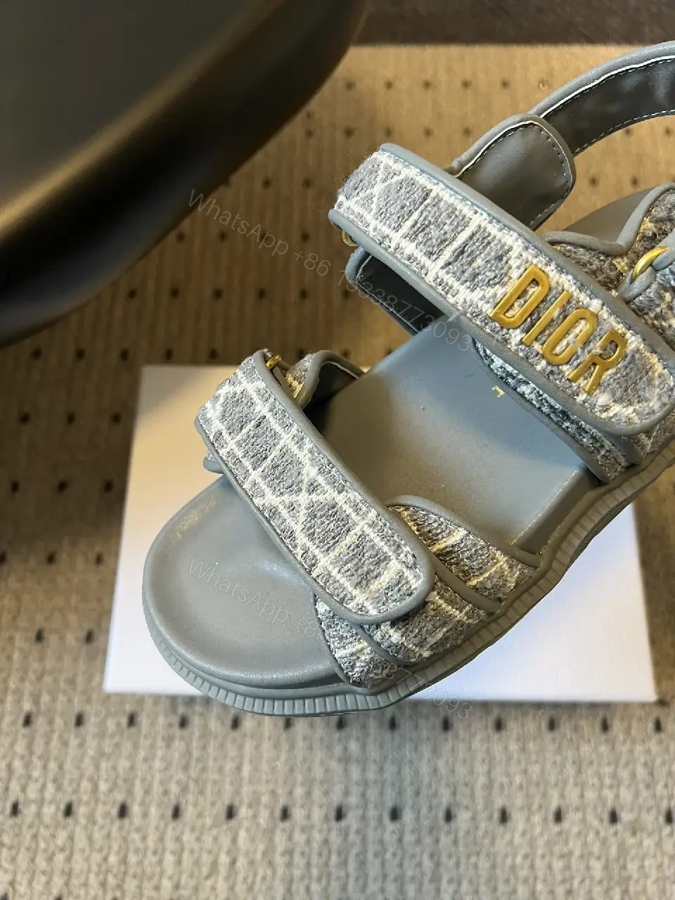 View 6 of Patterned Strap Sandals: Elevated Comfort, Designer-Inspired Style