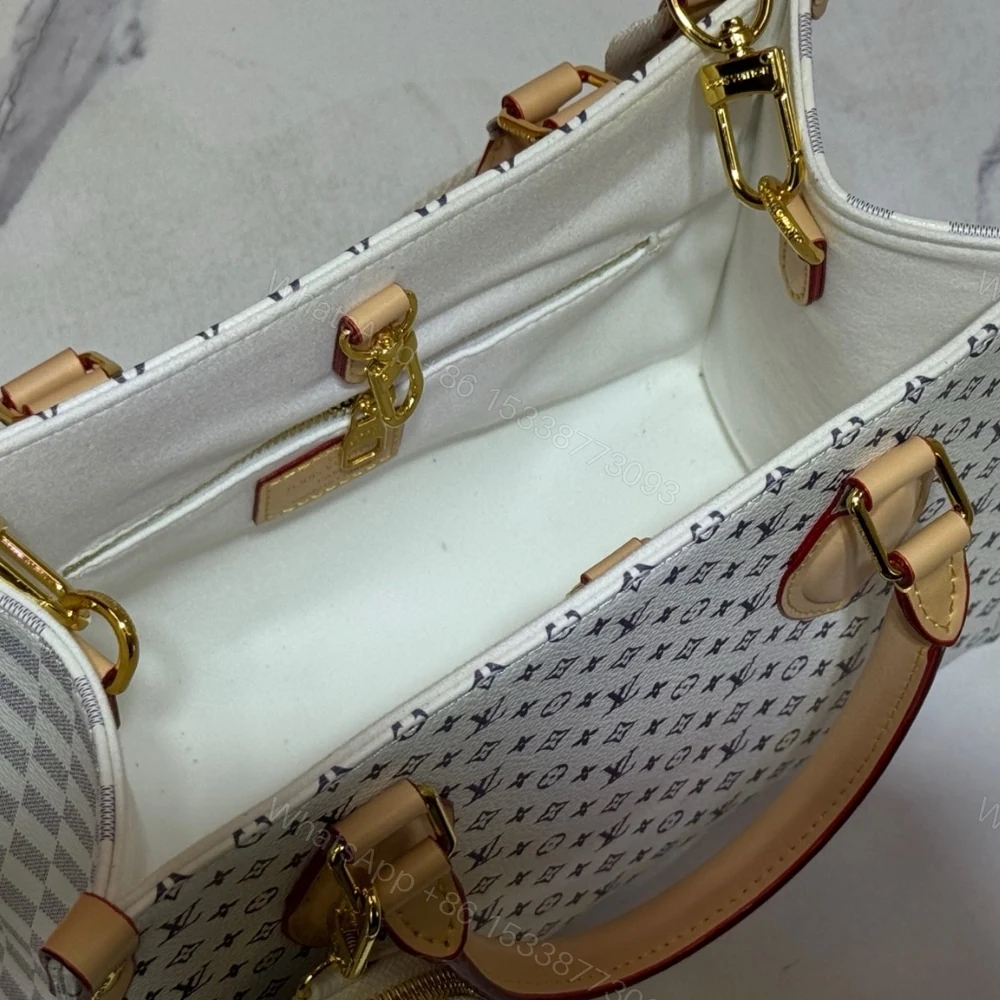 View 8 of Louis Vuitton Onthego PM Azure Blue And Sand 25Cm M15138