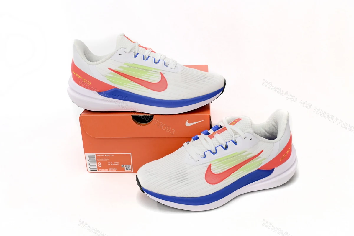 View 2 of Nike Air Winflo 9 White Blue Red DX3355-100
