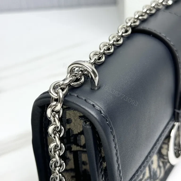 View 9 of Chic Monogram Leather Trim Structured Bag - Compact Luxury