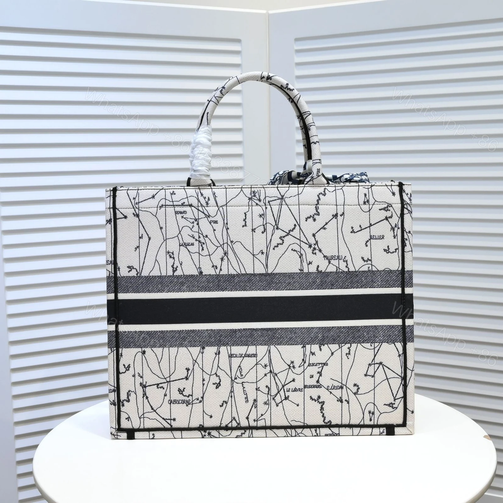 View 6 of Dior Book Tote Latte Multicolor Dior Zodiac Embroidery