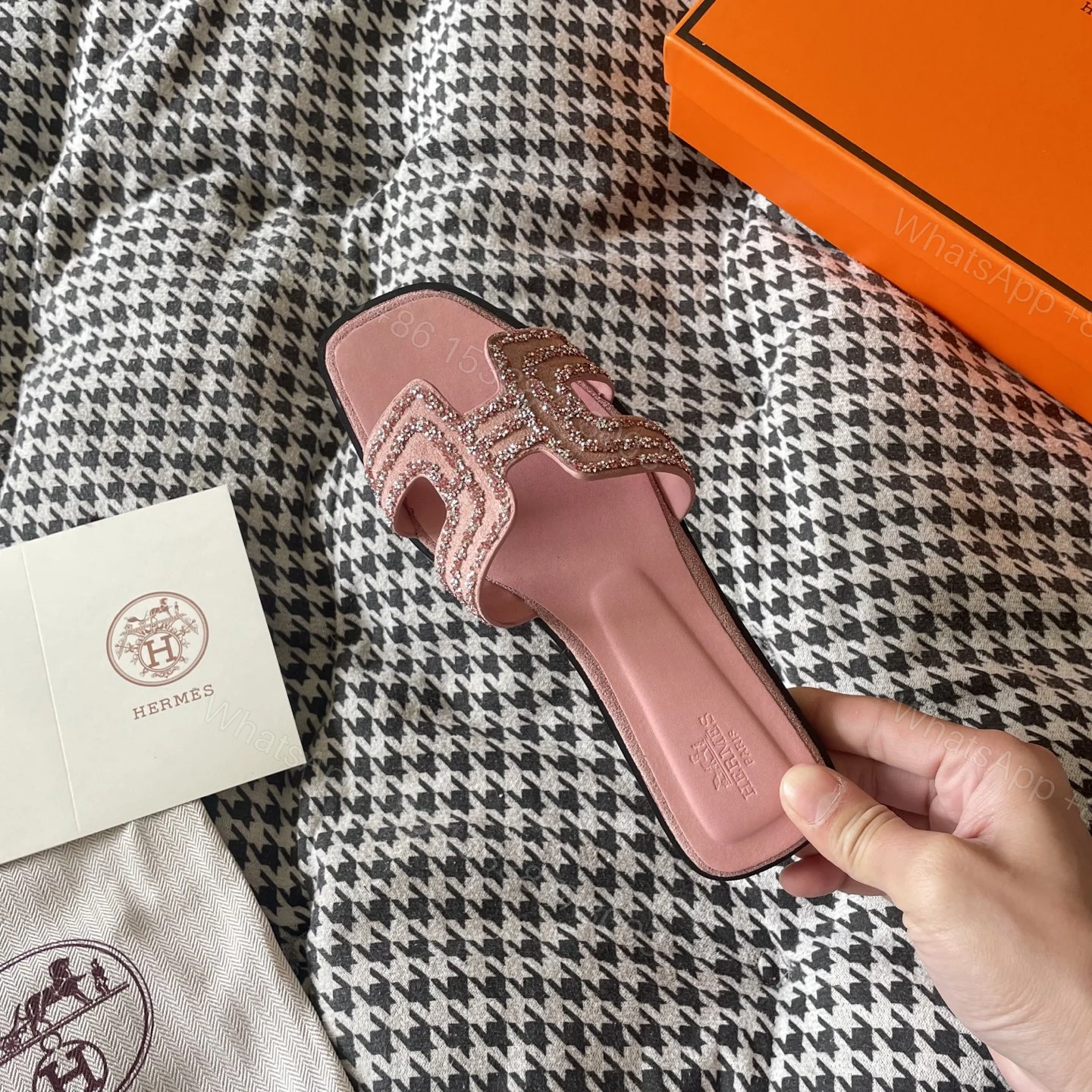 View 6 of HERMES ORAN SANDAL ROSE AUBE H212010Z 9M380