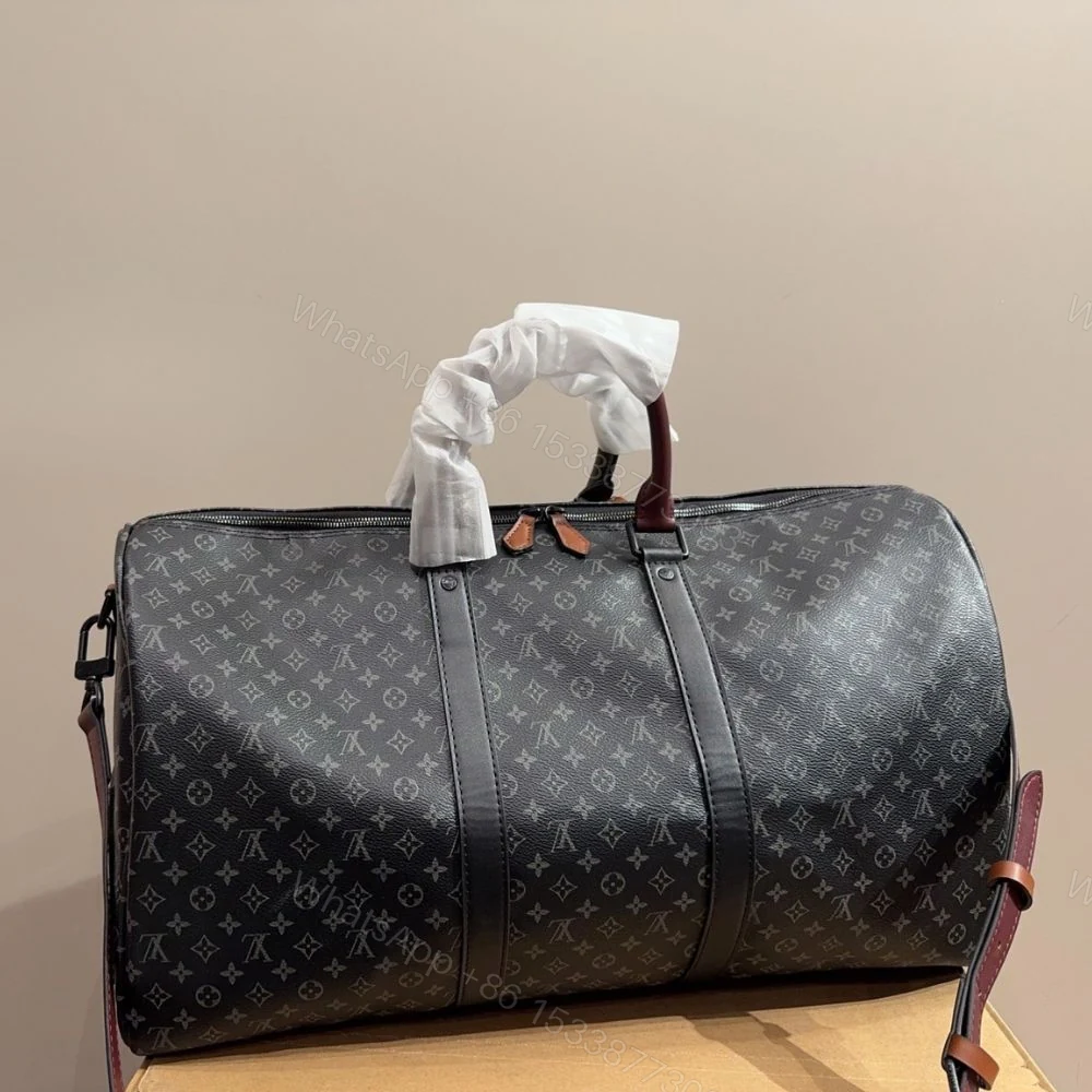 View 3 of Louis Vuitton Keepall Bandoulière 50 Monogram Canvas Black 50Cm