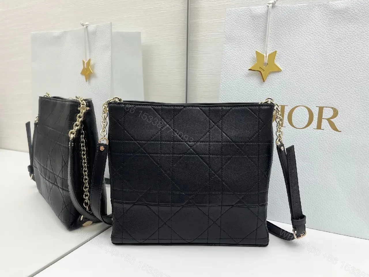 View 8 of Structured Black Quilted Crossbody: Luxe, All-Day Comfort