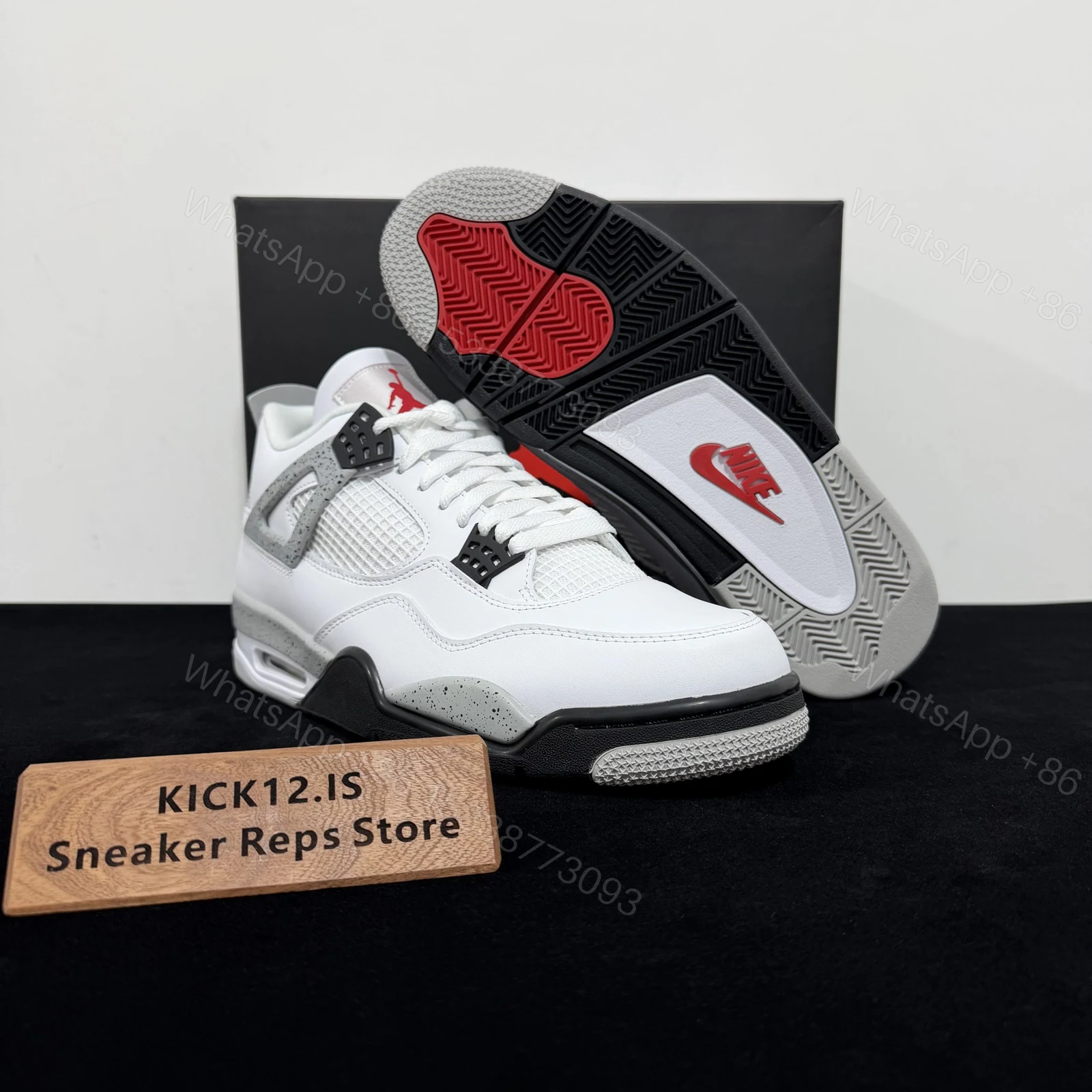 View 3 of Air Jordan 4 Retro White Cement 2016 Reps