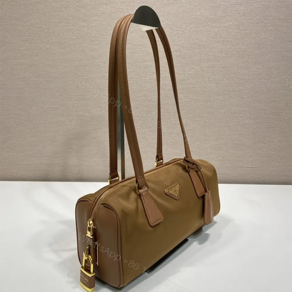 View 3 of 高仿Prada*RE-Nylon系列1BB27手提單肩包中號焦糖色免檢版